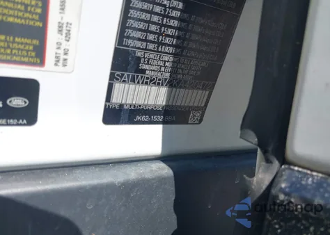 2019 Land Rover Range Rover Sport Hse z USA, uszkodzony, nr VIN SALWR2RV2KA420472